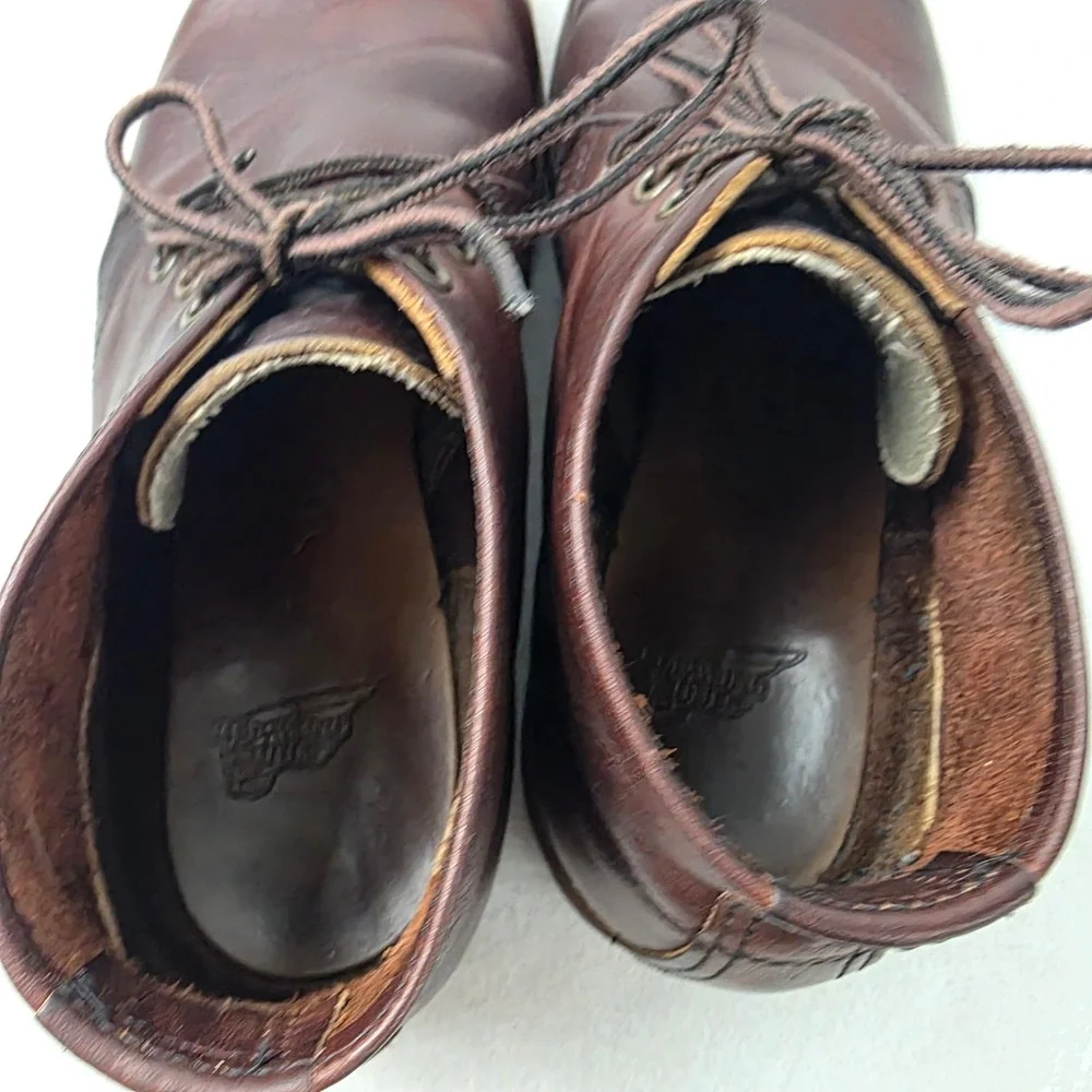 Vintage Red Wing 927 Boots Mens 9 D Brown Leather Made in USA Work Chukka